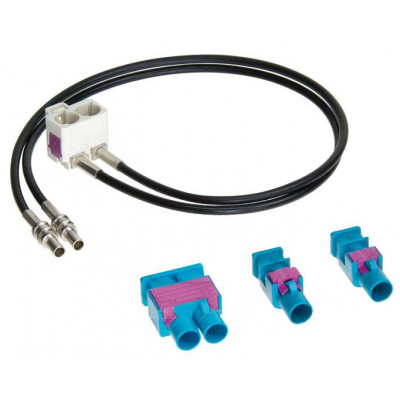 Переходник антенный ISO ANT-20 "FAKRA" мама-папа/ Audi, BMW, Citroën, Mercedes, Opel, Peugeot, Renault, Seat, Skoda, VW, KIA 
